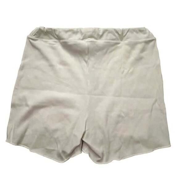 Skims 3X Cotton Ribbed Sleep Shorts Bone Relaxed Fit NWT - Picture 3 of 7